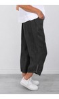 Amazing Woman Charcoal Orla Charcoal Cropped Linen Trouser  
