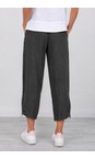Amazing Woman Charcoal Orla Charcoal Cropped Linen Trouser  