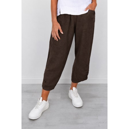 Amazing Woman Orla Choko Cropped Linen Trouser - Multicoloured