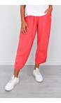 Amazing Woman Coral Orla Coral Cropped Linen Trouser  