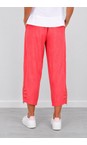 Amazing Woman Coral Orla Coral Cropped Linen Trouser  