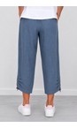 Amazing Woman Denim Blue Orla Denim Blue Cropped Linen Trouser  