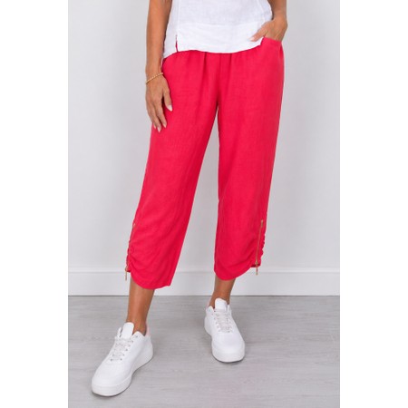 Amazing Woman Orla Fragola Cropped Linen Trouser - Red