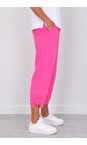 Amazing Woman Fuchsia Orla Fuchsia Cropped Linen Trouser  