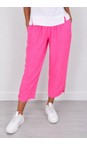 Amazing Woman Fuchsia Orla Fuchsia Cropped Linen Trouser  