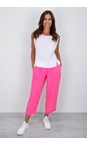 Amazing Woman Fuchsia Orla Fuchsia Cropped Linen Trouser  