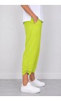 Amazing Woman Lime Orla Lime Cropped Linen Trouser  