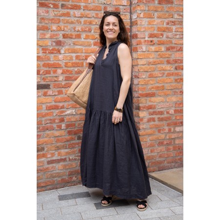Mama B Limite Antracite Plain Tiered Dress - Grey