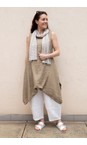 Mama B Cumin Lime L Cumin Plain Twisted Hem Dress  
