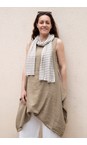 Mama B Cumin Lime L Cumin Plain Twisted Hem Dress  