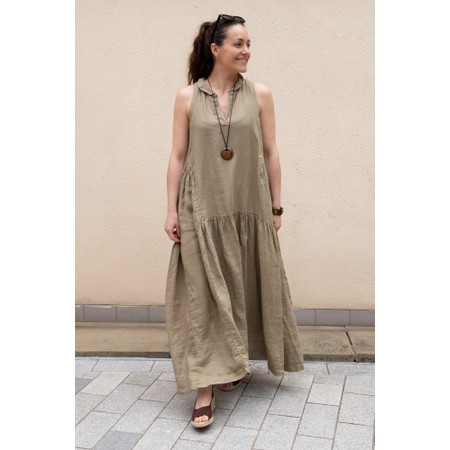 Mama B Limite Cumino Plain Tiered Dress - Beige