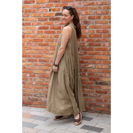 Mama B Limite Cumino Plain Tiered Dress - Beige