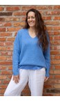 Mos Mosh 431 Ultramarine MM Thora V-Neck Ultramarine Knit Jumper  