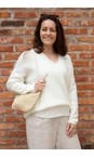 Mos Mosh 180 Ecru MM Thora V-Neck Ecru Knit Jumper  