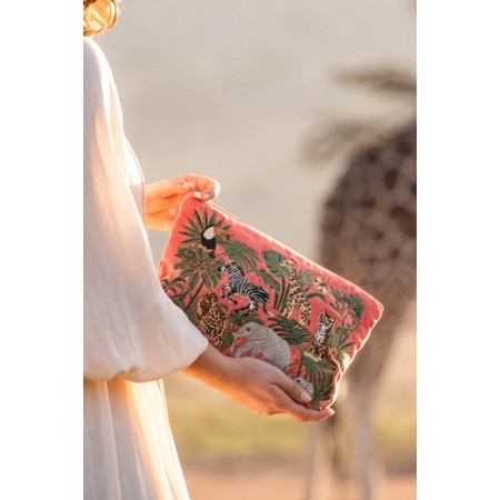 Elizabeth Scarlett World Wildlife Everyday Velvet Pouch - Orange