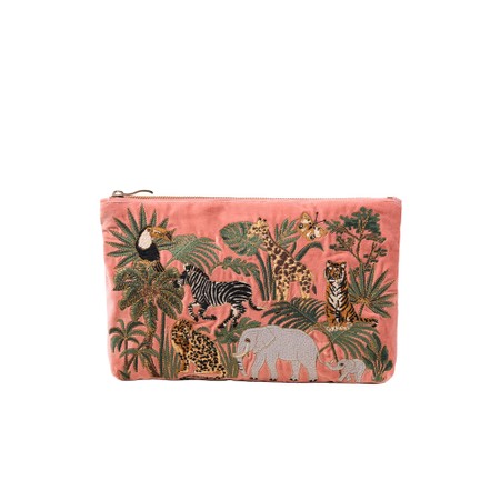 Elizabeth Scarlett World Wildlife Everyday Velvet Pouch - Orange