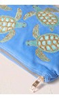 Elizabeth Scarlett Turtle Conservation Caribbean Blue Turtle Conservation Everyday Velvet Pouch  