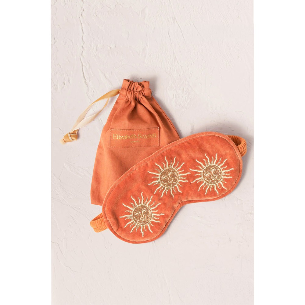 Elizabeth Scarlett Sun Goddess Velvet Eye Mask Sun Goddess Rust