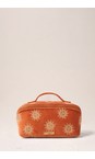 Elizabeth Scarlett Sun Goddess Rust Sun Goddess Velvet Open Flat Makeup Bag  