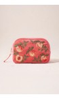 Elizabeth Scarlett Summer Peach Coral Spice Summer Peach Velvet Makeup Bag  