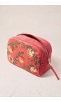 Elizabeth Scarlett Summer Peach Coral Spice Summer Peach Velvet Makeup Bag  