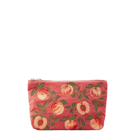 Elizabeth Scarlett Summer Peach Everyday Velvet Pouch - Orange