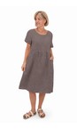 Amazing Woman Dark Mud Lexia Linen Dress   