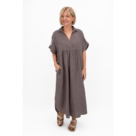 Amazing Woman Camile Linen Dress - Beige