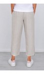 Amazing Woman Natural Orla Natural Cropped Linen Trouser  