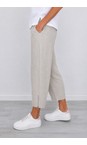 Amazing Woman Natural Orla Natural Cropped Linen Trouser  
