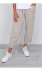 Amazing Woman Natural Orla Natural Cropped Linen Trouser  