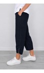 Amazing Woman Navy Orla Navy Cropped Linen Trouser  