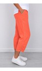 Amazing Woman Papaya Orla Papaya Cropped Linen Trouser  