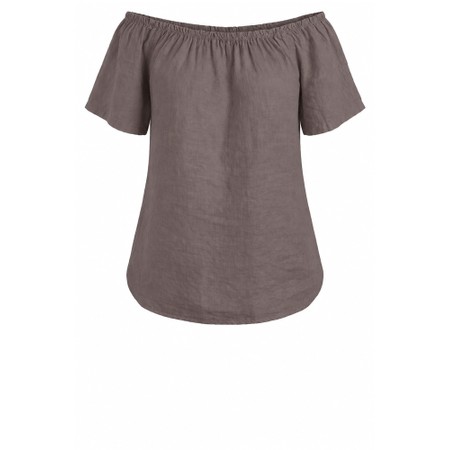 Amazing Woman Ellie Linen Top - Beige