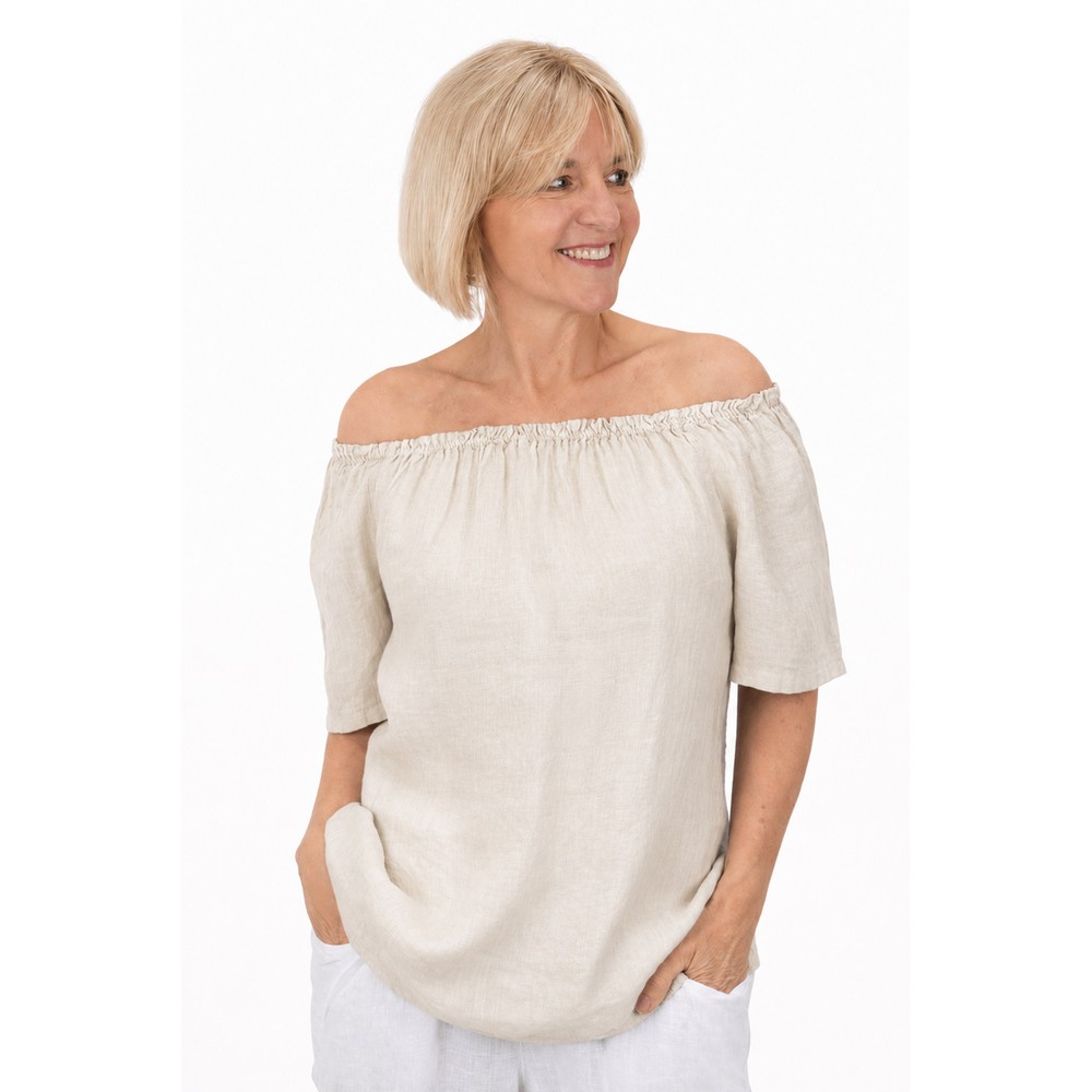 Amazing Woman Ellie Linen Top Natural