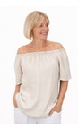 Amazing Woman Natural Ellie Linen Top  