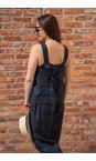 Masai Clothing Navy MaDisa Solid Linen Top  
