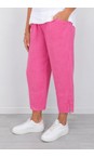 Amazing Woman Pink Orla Pink Cropped Linen Trouser  