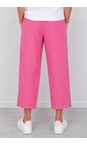 Amazing Woman Pink Orla Pink Cropped Linen Trouser  