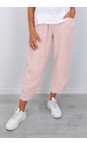Amazing Woman Rose Pink Orla Cropped Linen Trouser  