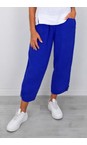 Amazing Woman Royal Blue Orla Royal Blue Cropped Linen Trouser  