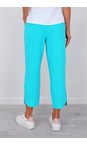 Amazing Woman Turquoise Orla Turquoise Cropped Linen Trouser  