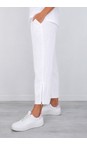 Amazing Woman White  Orla White Cropped Linen Trouser  
