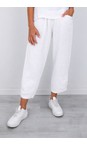 Amazing Woman White  Orla White Cropped Linen Trouser  