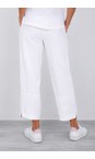 Amazing Woman White  Orla White Cropped Linen Trouser  