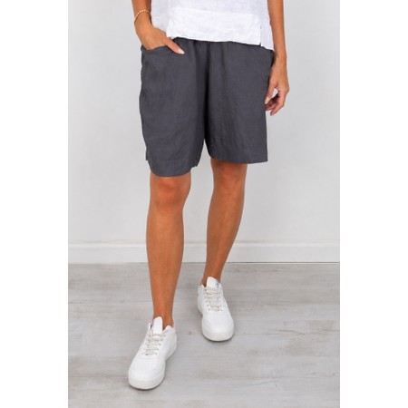 Amazing Woman Orla Linen Charcoal Shorts - Black