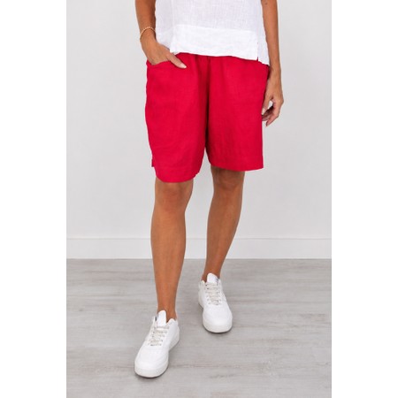 Amazing Woman Orla Linen Fragola Shorts - Red
