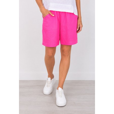 Amazing Woman Orla Fuchsia Linen Shorts - Pink