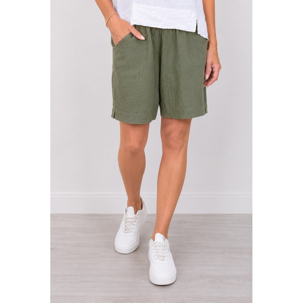 Amazing Woman Orla Khaki Linen Shorts Khaki