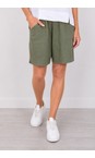 Amazing Woman Khaki Orla Khaki Linen Shorts  